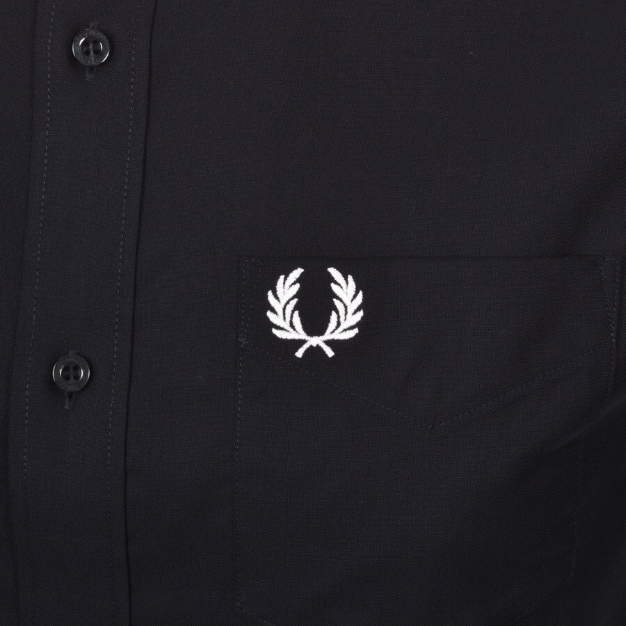 Fred perry navy short sleeve shirt cheap